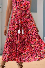 Wanda | Tassel Tie Tiered Sleeveless Dress