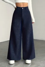 Guylaine | High Waist Corduroy Wide Leg Pants