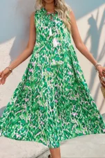 Wanda | Tassel Tie Tiered Sleeveless Dress
