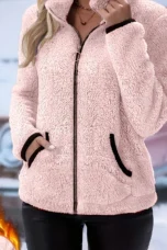 Juliette | Plush Zip Coat, Two Deep Pockets