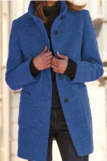 Léontine | Wool Funnel Neck Overcoat