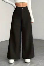 Guylaine | High Waist Corduroy Wide Leg Pants