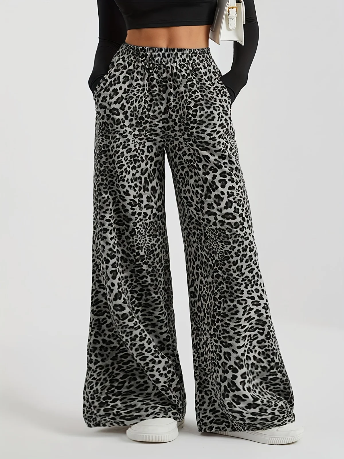 Rosita | Small Leopard Print Wide Leg Pants