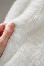 Camille Laurent | Luxe Faux Fur Jacket For Women fabric texture close-up