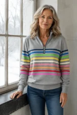 Maggie Colorful Top editorial product photograph