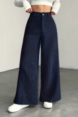 Guylaine | High Waist Corduroy Wide Leg Pants