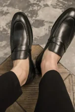 Evariste | Leather Penny Loafers