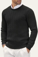 Mathias | Cable Knit Crew Neck Sweater
