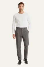 Fabienne | Herringbone Wool Trousers