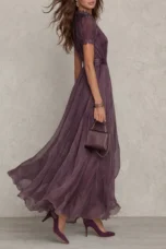 Anicette | Lace Bodice Chiffon Maxi