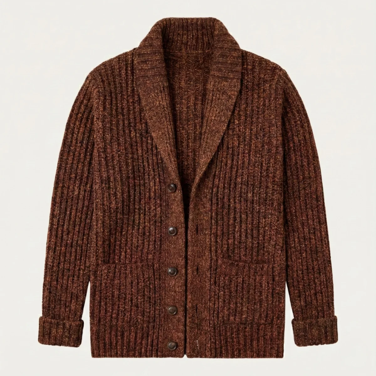 Simeon | Heavy Cable Shawl Cardigan