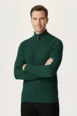 Cesaire | 100% Cotton Cable Quarter Zip