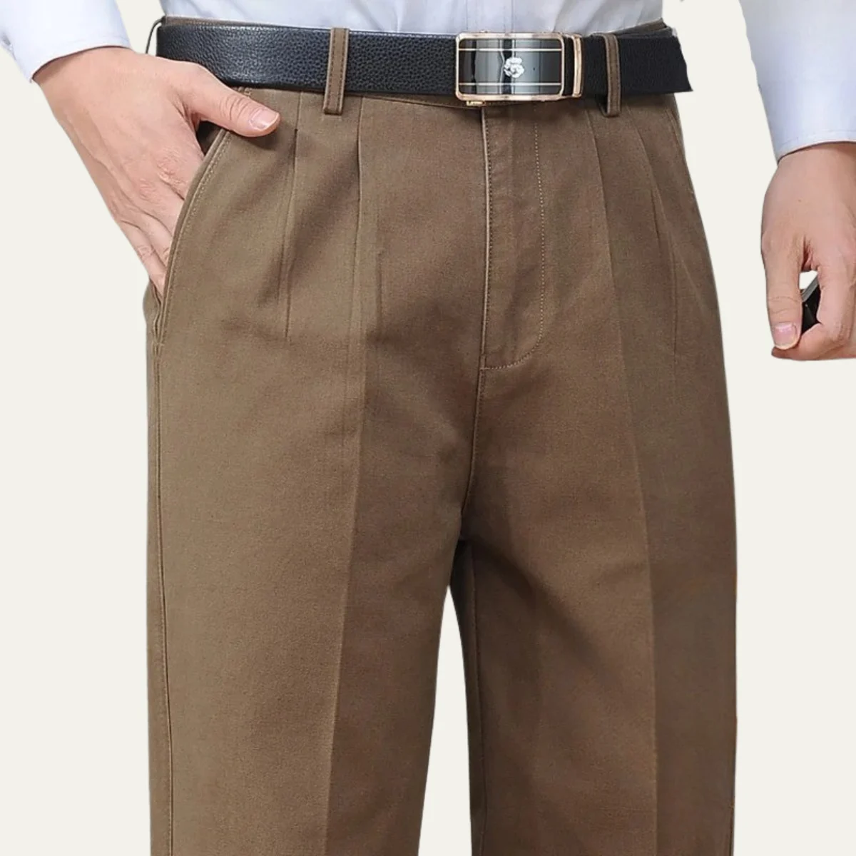 Geraldine | Cotton Double Pleat Trousers