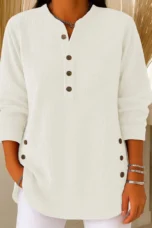 Isadora | Button Placket Knit Tunic