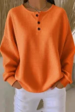 Toinette | Waffle Knit Henley Top