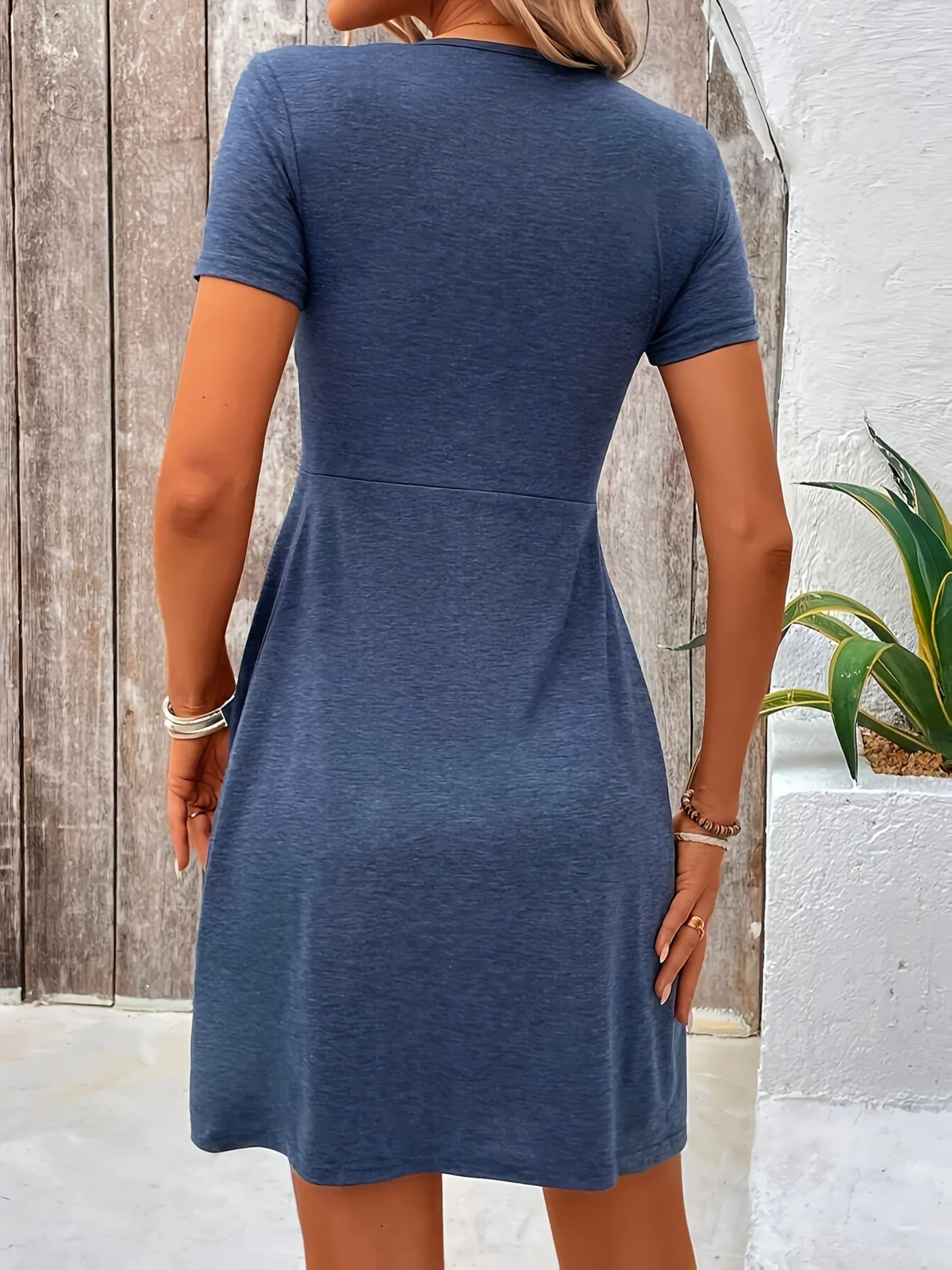 Virginie | Twist Front V-Neck Dress