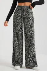Rosita | Small Leopard Print Wide Leg Pants