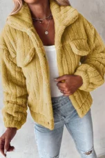Henriette | Teddy Jacket, Fold-Over Collar