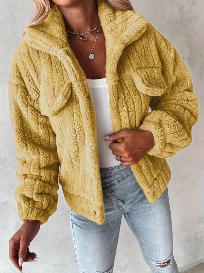 Henriette | Teddy Jacket, Fold-Over Collar