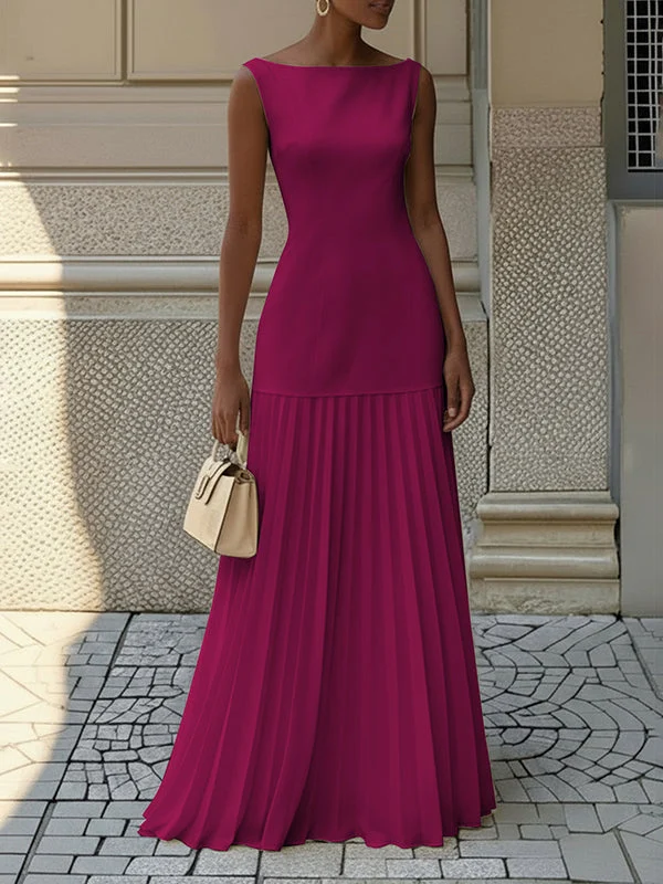 Brigitte | Pleated Gauze Maxi Dress