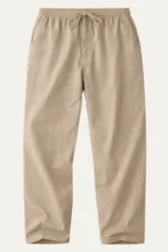 Gustave | Cotton Linen Wide Leg Trousers
