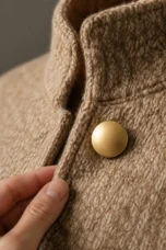 Adeline | Tailored Wool-Blend Jacket fabric detail close-up