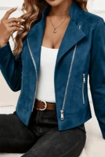 Phyllis | Metal Zip Stretch Jacket