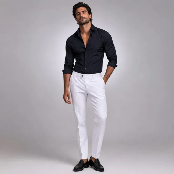 Alberte | Cotton-Linen Dress Trousers