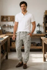 Cotton Utility Pocket Trousers product detail