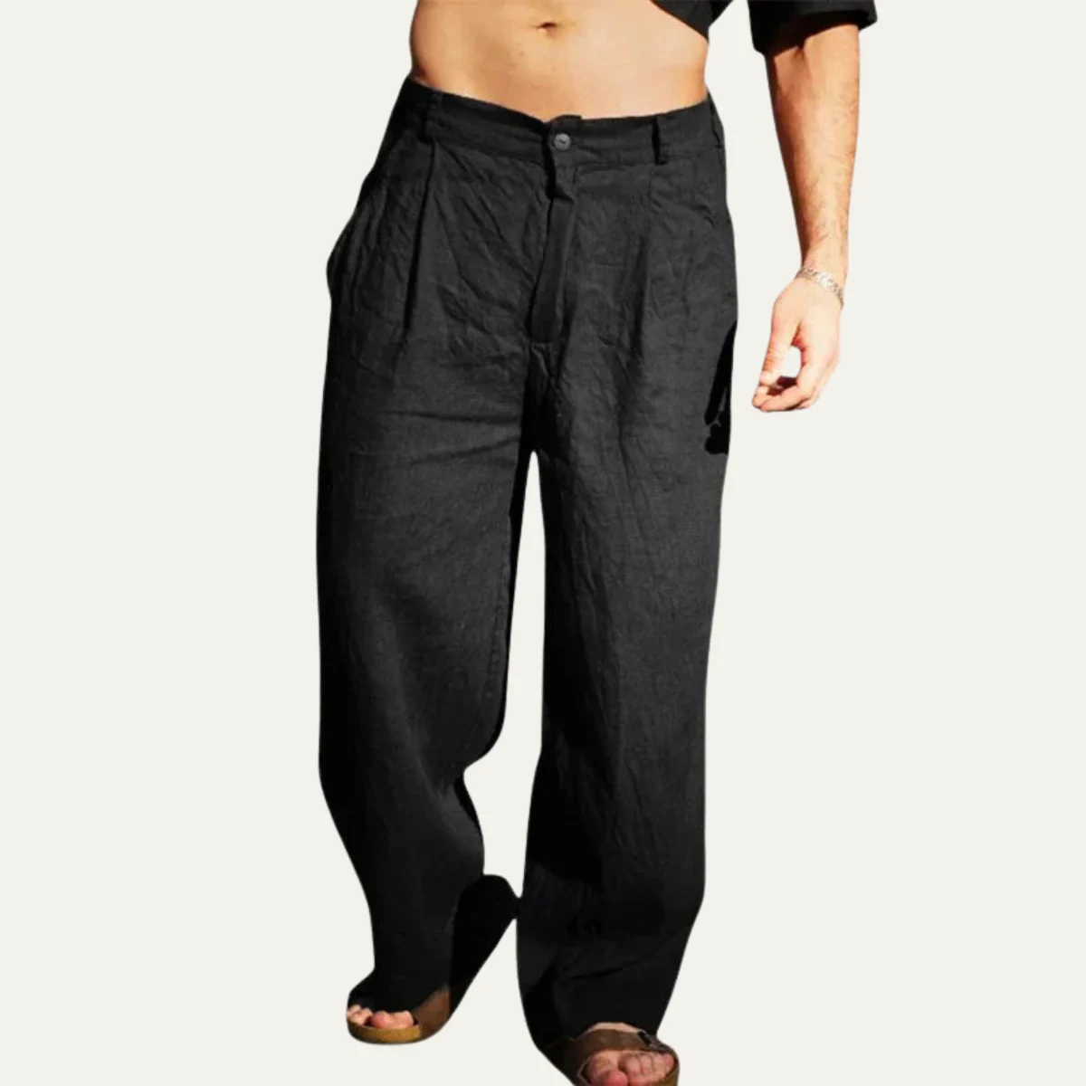 Sylvie | Oversized Linen Trousers