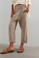 Palmyre | Curved Seam Cotton Linen Pants