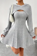 Valeda | Ribbed Sweater Knit Dress