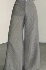 Guylaine | High Waist Corduroy Wide Leg Pants