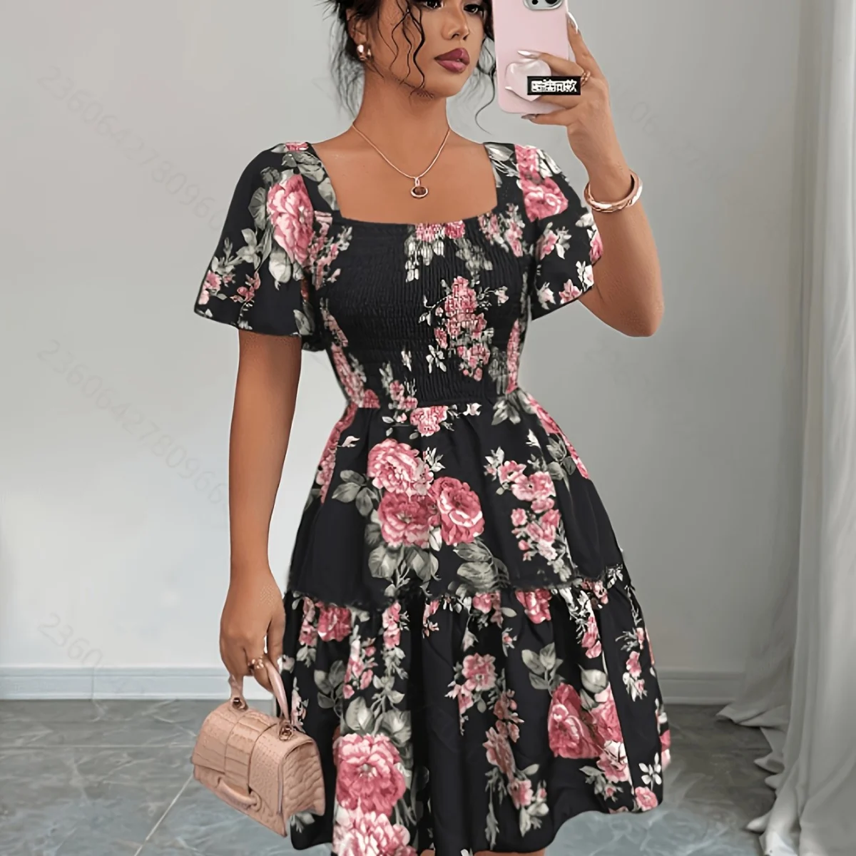 Sylvine | Waist Tie Floral Dress