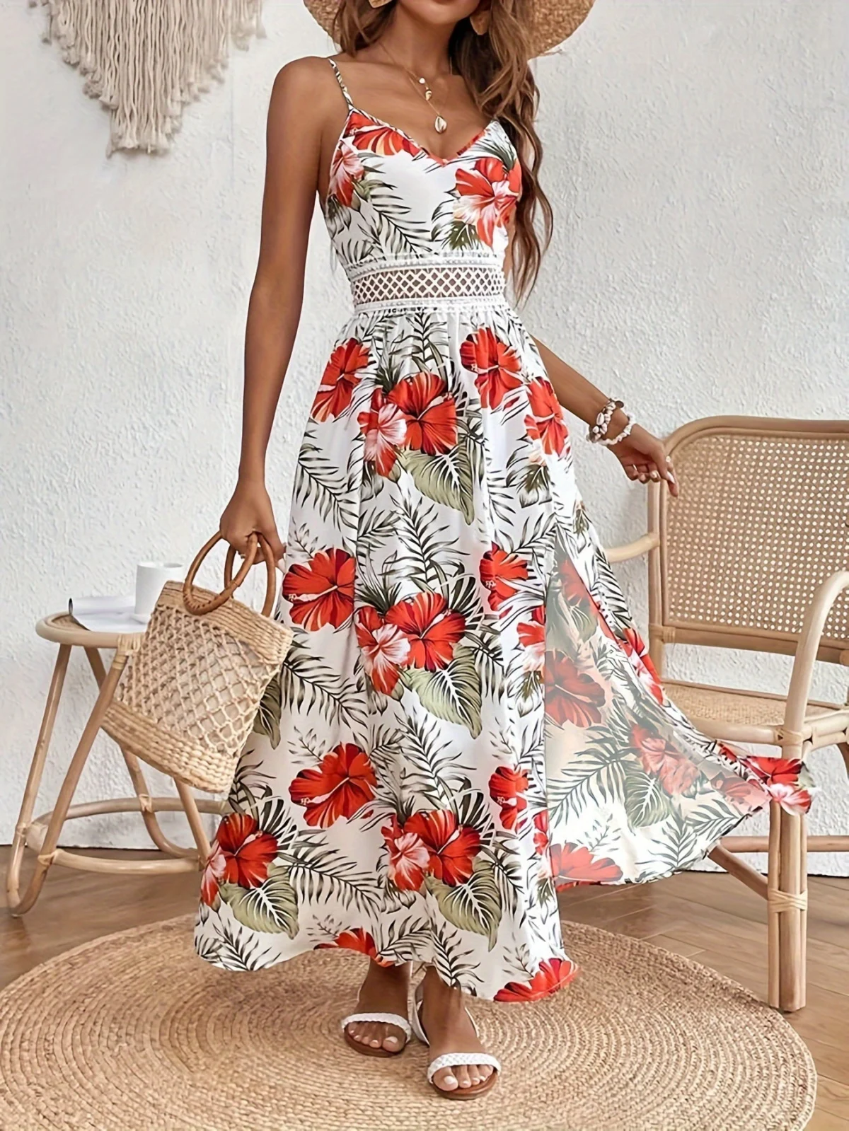 Angélina | Adjustable Strap Maxi Dress