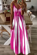 Elmina | Printed Strappy V-Neck Dress