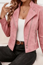 Phyllis | Metal Zip Stretch Jacket