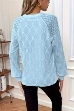 Melvina | Jacquard Lace Panel Top