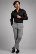 Chantal | Fine Check Slim Trousers