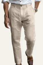 Honoré | Tapered Ankle Linen Trousers