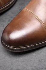Achille | Cap Toe Leather Ankle Boot