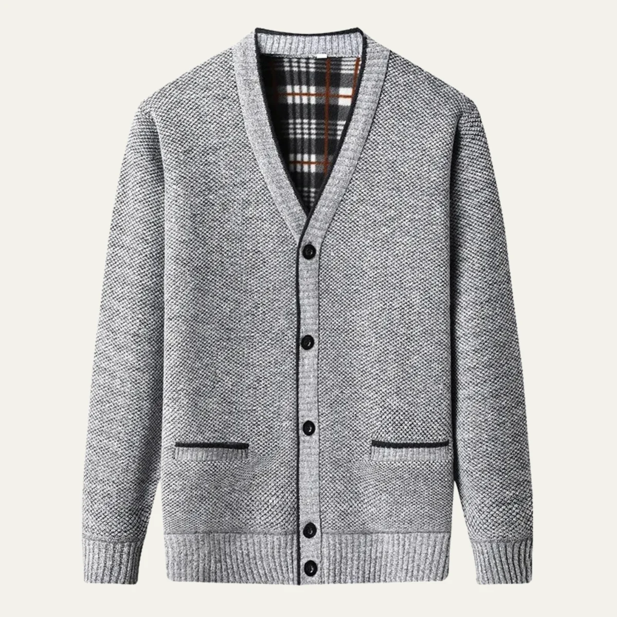 Alfred | Fleece Lined V Neck Cardigan