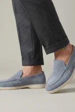 Quirin | Narrow Cut Lined Suede Loafers