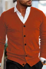 Vital | Cotton Blend V Neck Cardigan