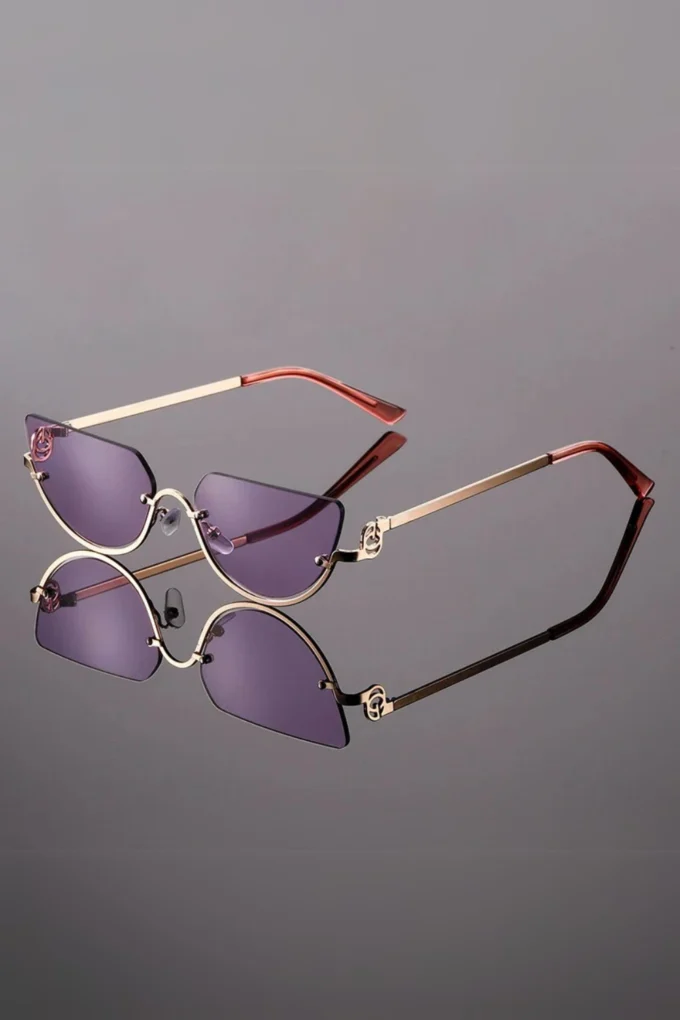 Rimless Gradient Sunglasses, UV400