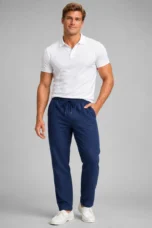 Gilberte | Cotton-Hemp Straight Trousers