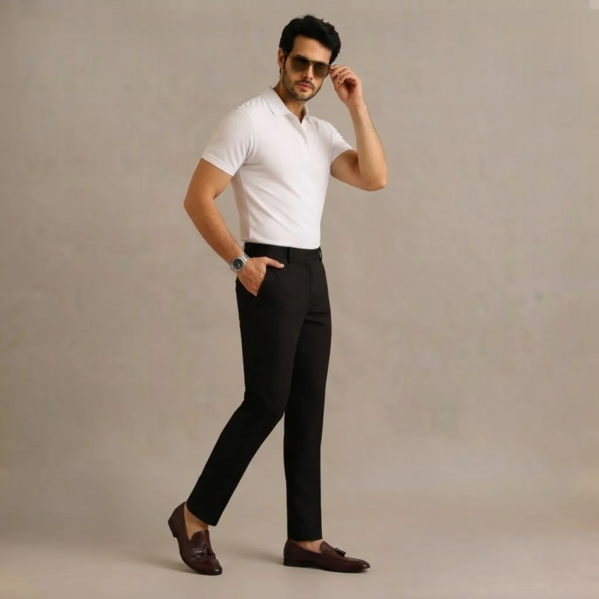 Ernestine | Stretch Weave Slim Trousers