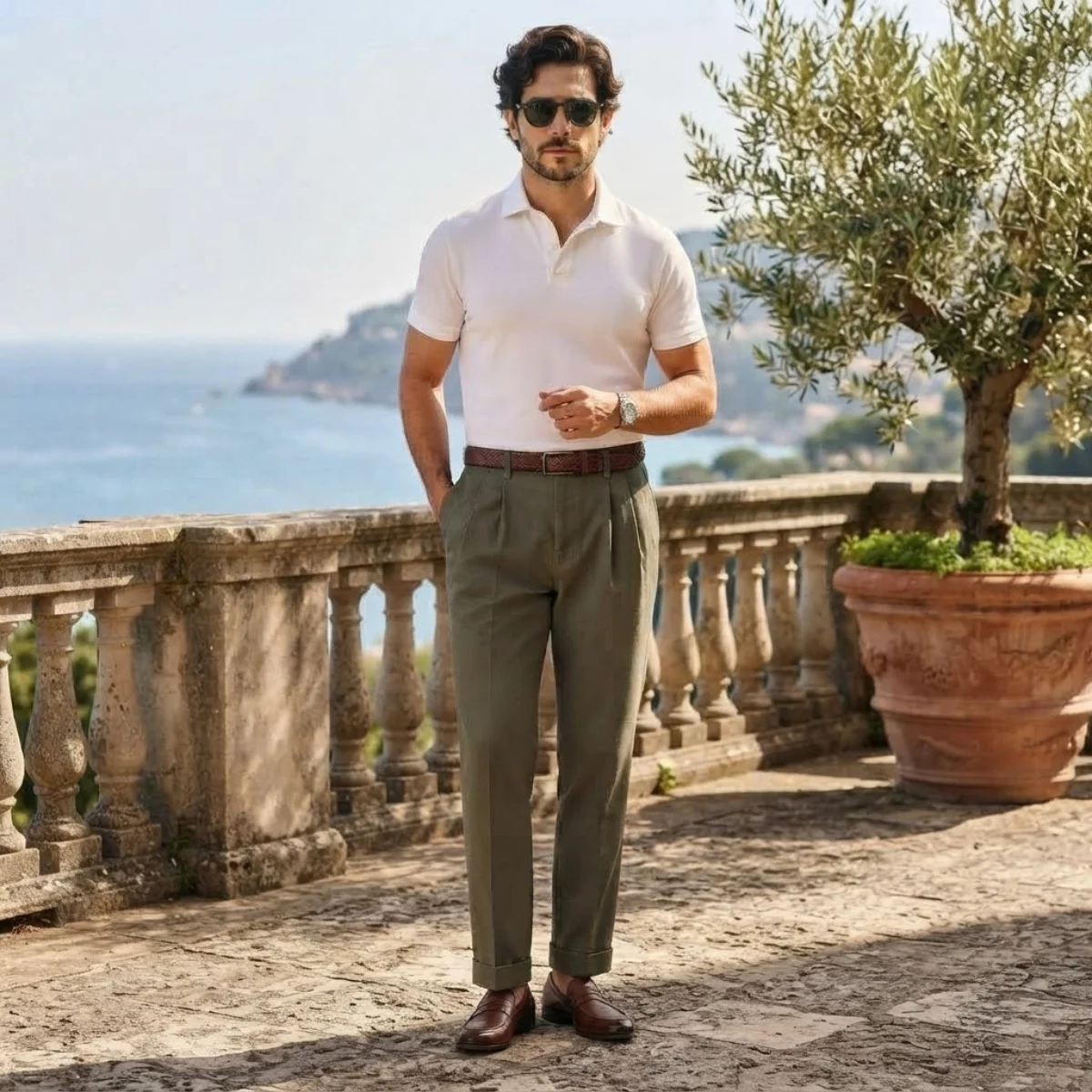 Aurore | High Waist Pleated Trousers
