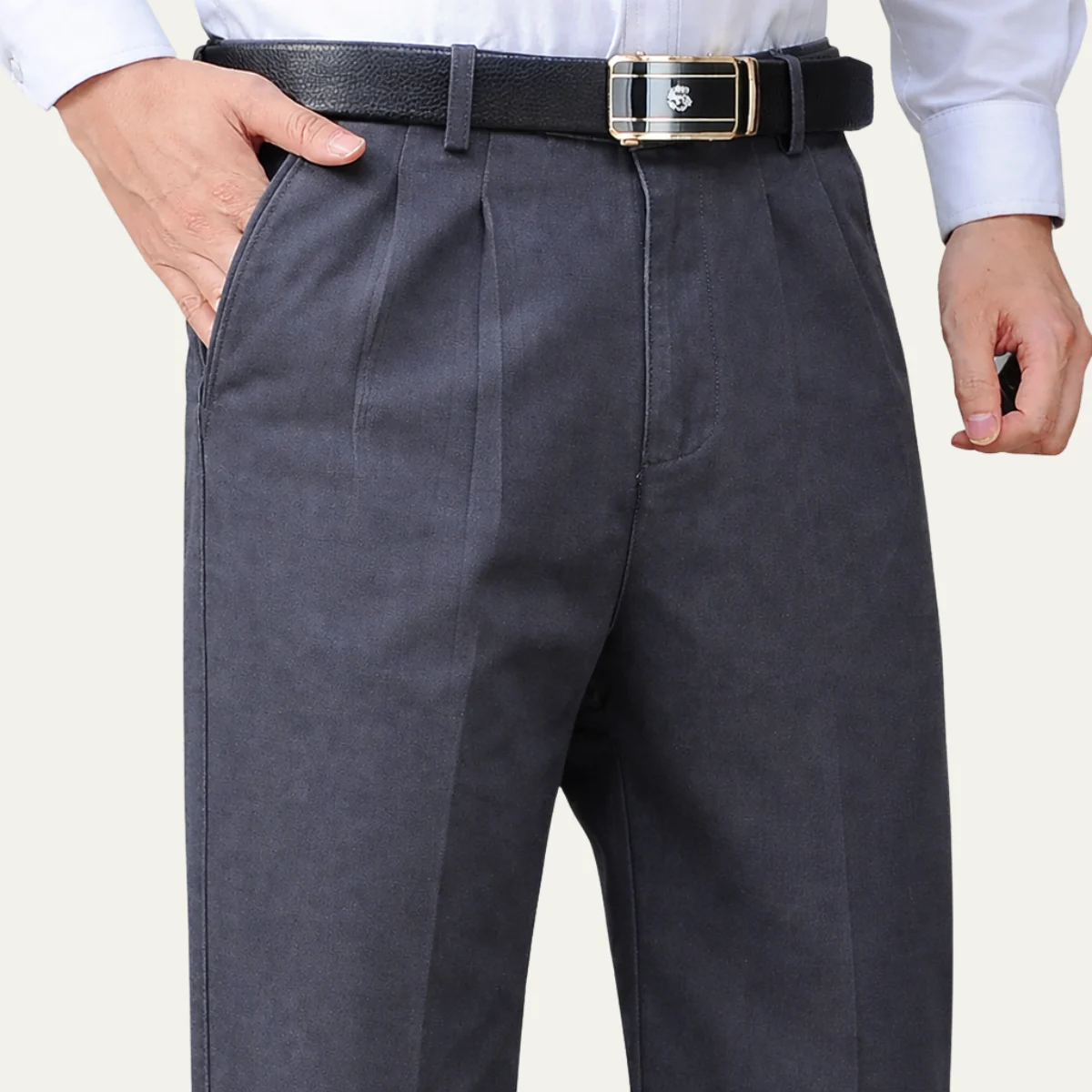 Geraldine | Cotton Double Pleat Trousers