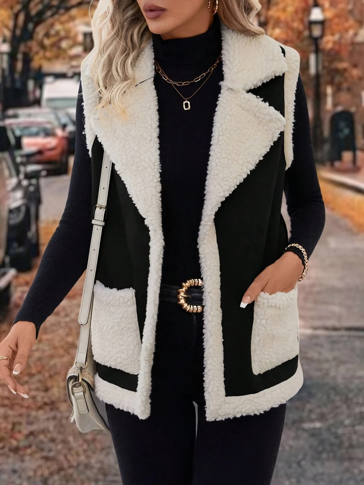 Bernice | Lambswool Gilet, Lapel Collar
